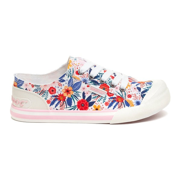 ROCKET DOG Jazzin Malden - Womens/Ladies Lace Up Canvas Pump Trainer Floral