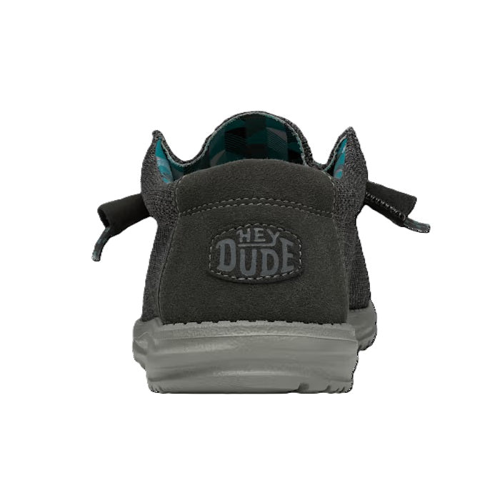 HEY DUDE Wally Sox - Mens Lightweight Slip On Casual Shoe Charcoal