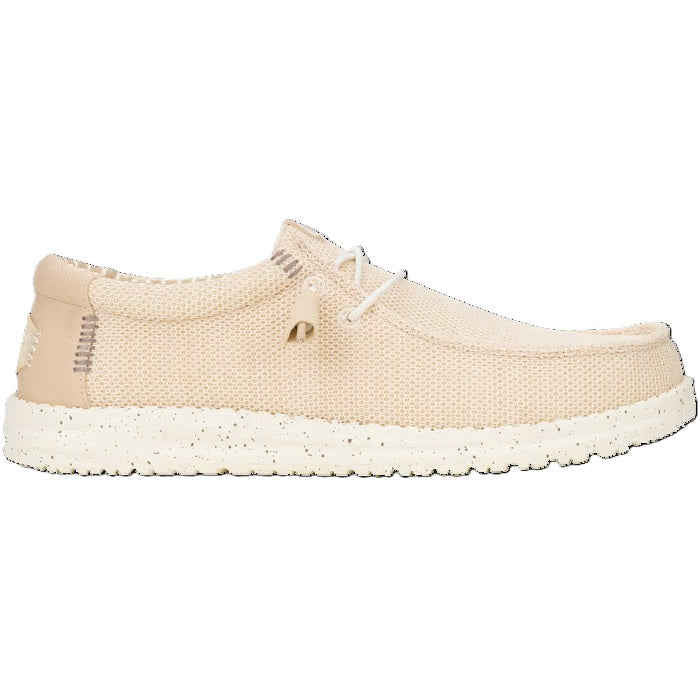 HEY DUDE Wally Sox - Mens Lightweight Slip On Casual Shoe Irish Cream