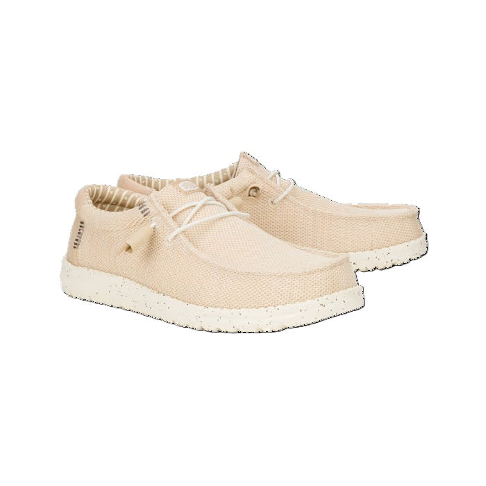 HEY DUDE Wally Sox - Mens Lightweight Slip On Casual Shoe Irish Cream