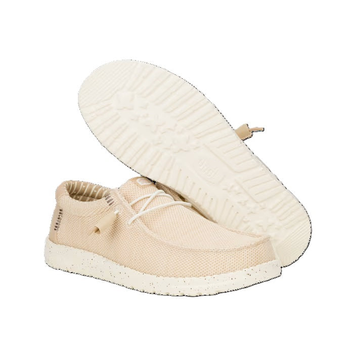 HEY DUDE Wally Sox - Mens Lightweight Slip On Casual Shoe Irish Cream