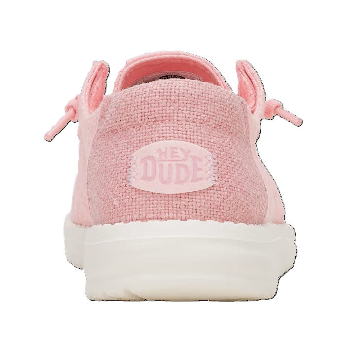 HEY DUDE Wendy Eyelet - Womens/Ladies Lightweight Slip On Casual Shoe Pale Pink