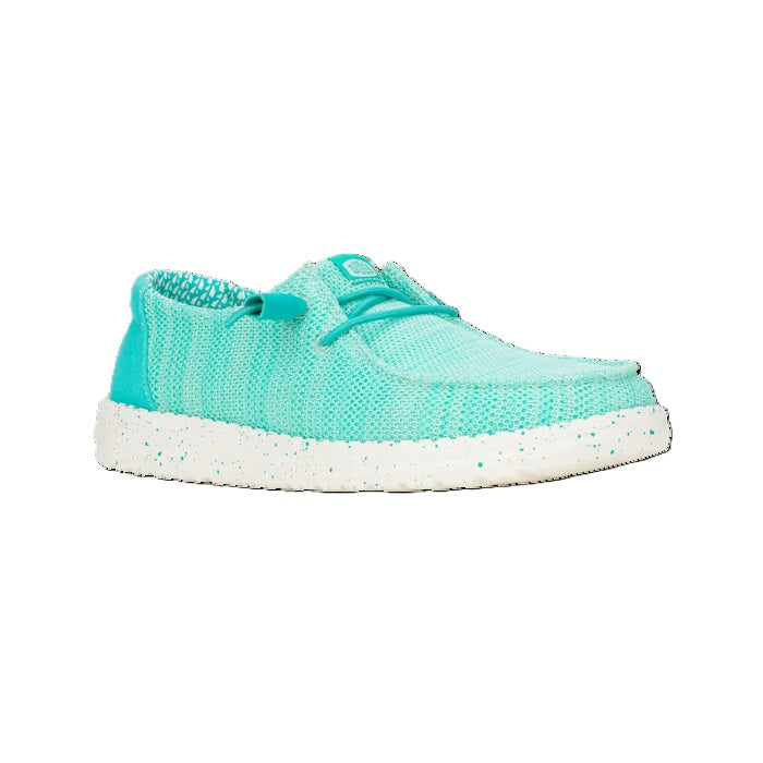 HEY DUDE Wendy Sox - Womens/Ladies Lightweight Slip On Casual Shoe Ceramic Blue