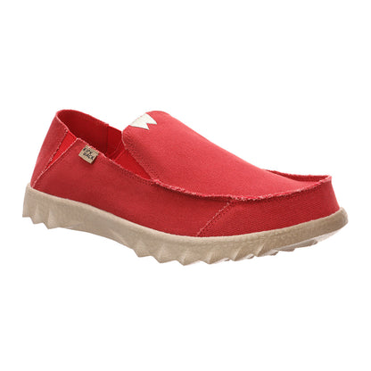KICKBACK Couch Classic - Mens Lightweight Canvas Slip On Shoe Red