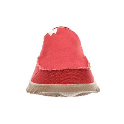 KICKBACK Couch Classic - Mens Lightweight Canvas Slip On Shoe Red