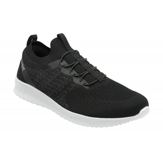 LOTUS Cadiz - Mens Lightweight Elasticated Slip On Casual Trainer Black
