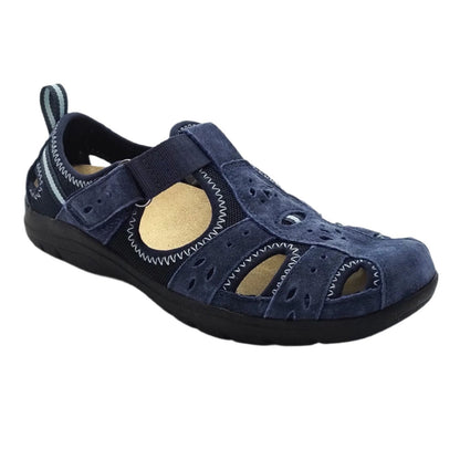 FREE SPIRIT Cleveland - Womens/Ladies Leather Closed Toe Sandal Navy