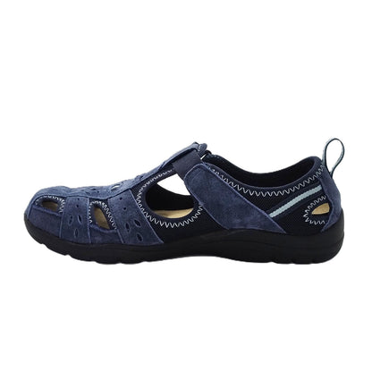 FREE SPIRIT Cleveland - Womens/Ladies Leather Closed Toe Sandal Navy
