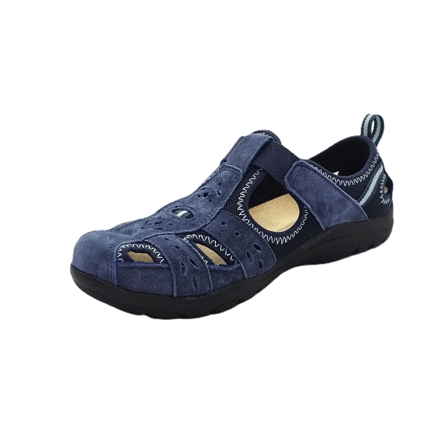 FREE SPIRIT Cleveland - Womens/Ladies Leather Closed Toe Sandal Navy
