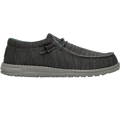 HEY DUDE Wally Sox - Mens Lightweight Slip On Casual Shoe Charcoal