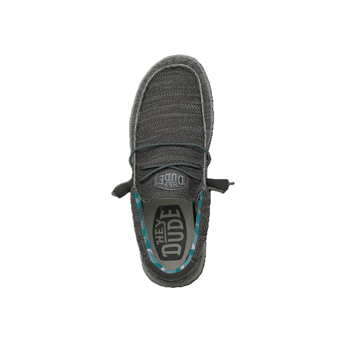 HEY DUDE Wally Sox - Mens Lightweight Slip On Casual Shoe Charcoal