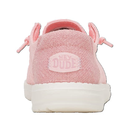 HEY DUDE Wendy Eyelet - Womens/Ladies Lightweight Slip On Casual Shoe Pale Pink