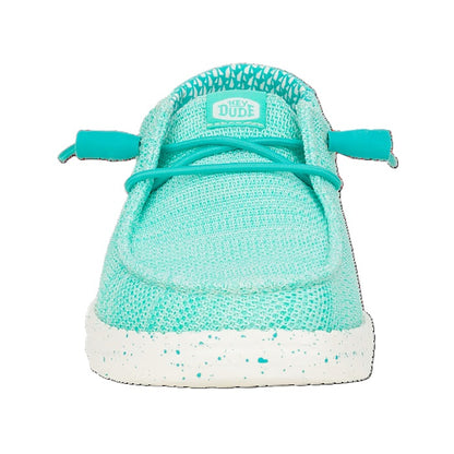 HEY DUDE Wendy Sox - Womens/Ladies Lightweight Slip On Casual Shoe Ceramic Blue