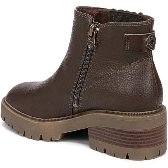 BLOWFISH MALIBU Joy - Womens/Ladies Vegan Zip Up Booties Chelsea Boot Dark Brown
