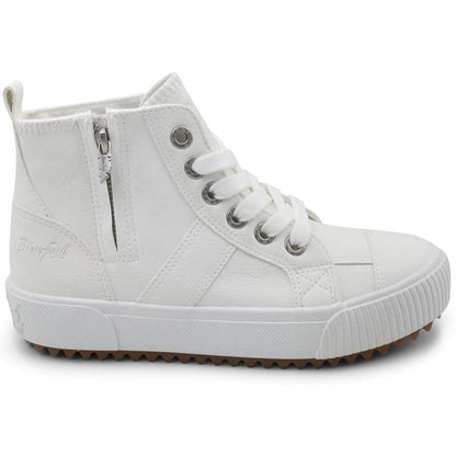 BLOWFISH MALIBU Rev - Womens/Ladies High Top Lace & Zip Up Trainer Off White