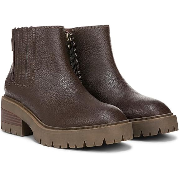 BLOWFISH MALIBU Joy - Womens/Ladies Vegan Zip Up Booties Chelsea Boot Dark Brown